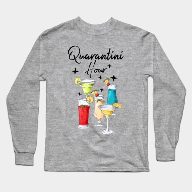 Quarantini Hour - Long Sleeve T-Shirt by UnderDesign